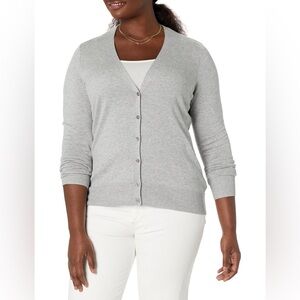 -Amazon Essentials Lightweight Button Front Cardigan Sweater - Size: Medium